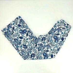 UEC Bebe blue floral high waisted wide leg pants size 0